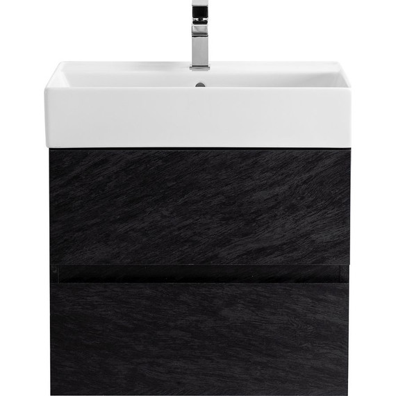 Тумба подвесная с раковиной Cezares MOLVENO 46-60-2C-SO-NR 60 см, Nero фото 