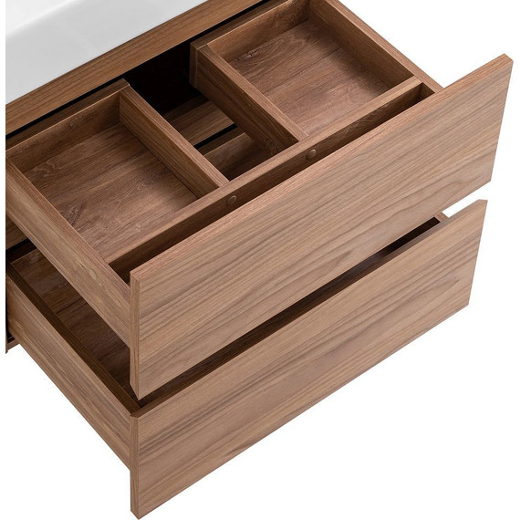 Тумба подвесная с раковиной Cezares MOLVENO 46-60-2C-SO-NC 60 см, Noce Chiaro фото 9