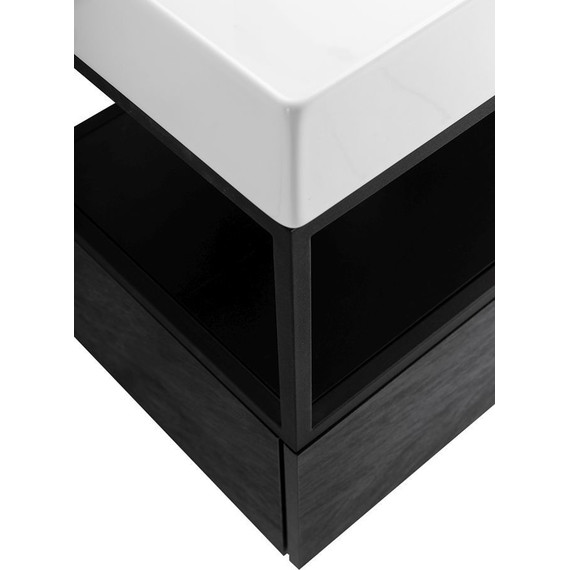 Тумба подвесная с раковиной Cezares CADRO-120-1C-SO-NR-BLUM 120 см, Nero - 6 Тумба подвесная с раковиной Cezares CADRO-120-1C-SO-NR-BLUM 120 см, Nero фото 6