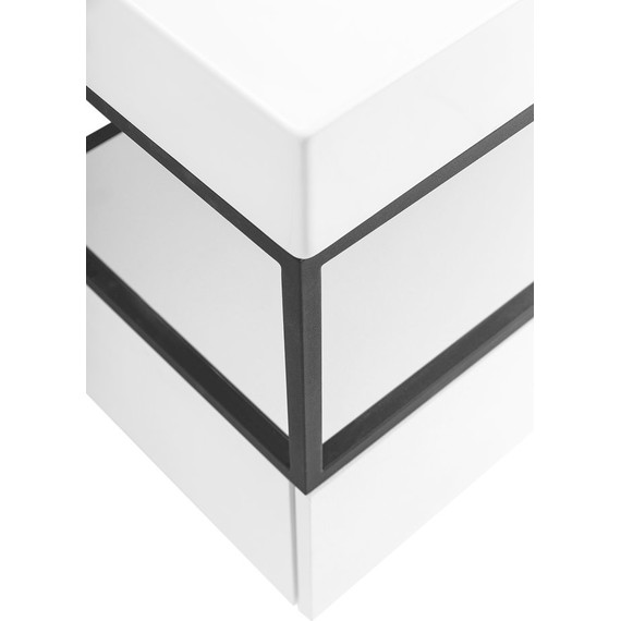 Тумба подвесная с раковиной Cezares CADRO-120-1C-SO-BG-BLUM 120 см, Bianco Ghiaccio/Nero фото 6