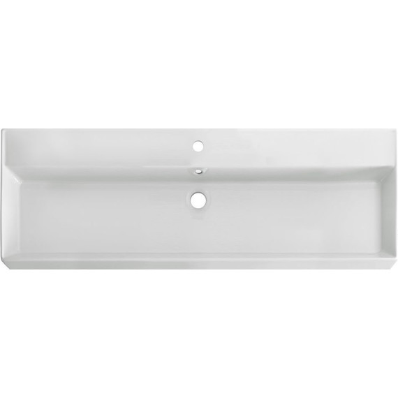 Консоль подвесная с раковиной Cezares CADRO-120/46/58-2C-SO-MET-ST 120 см, Nero/Bianco фото 3