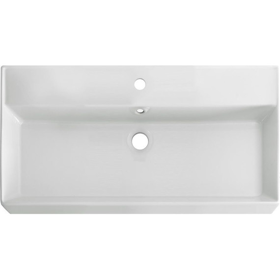 Тумба подвесная с раковиной Cezares CADRO-80-1C-SO-BG-BLUM 80 см, Bianco Ghiaccio/Nero фото 7