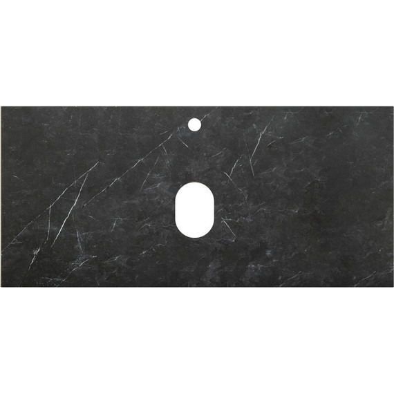 Тумба подвесная со столешницей Cezares MOLVENO 46-100-2C-SO-LB 100 см, Legno Bianco/Marmo Nero Opaco фото 3