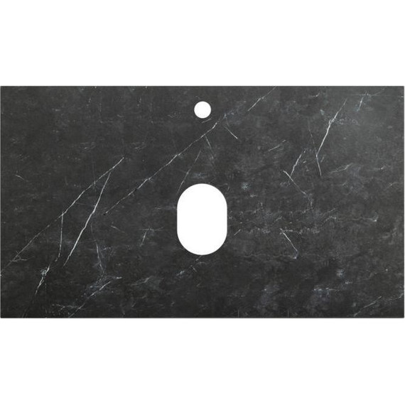 Тумба подвесная со столешницей Cezares MOLVENO 46-80-2C-SO-LG 80 см, Legno Grigio/Marmo Nero Opaco фото 3