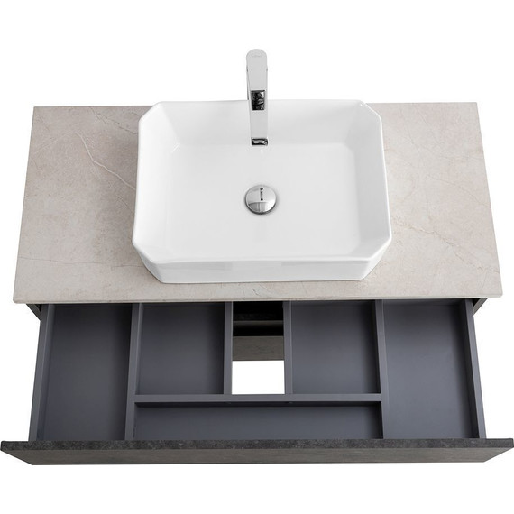 Тумба подвесная со столешницей Cezares MOLVENO 46-100-2C-SO-OSS 100 см, Ossido/Marmo Crema Opaco - 7 Тумба подвесная со столешницей Cezares MOLVENO 46-100-2C-SO-OSS 100 см, Ossido/Marmo Crema Opaco фото 7