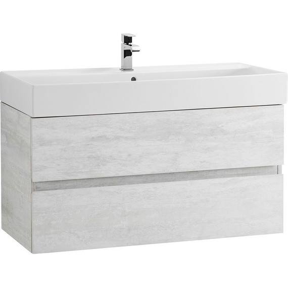 Тумба подвесная с раковиной Cezares MOLVENO 46-120-2C-SO-LB 120 см (раковина CZR-MIL-120-LVB), Legno Bianco фото 2