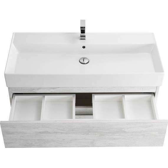 Тумба подвесная с раковиной Cezares MOLVENO 46-120-2C-SO-LB 120 см (раковина CZR-MIL-120-LVB), Legno Bianco фото 4