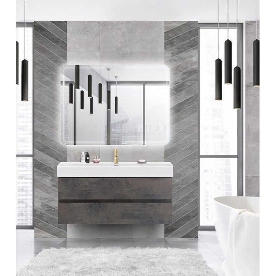 Тумба подвесная с раковиной Cezares MOLVENO 46-120-2C-SO-OSS 120 см (раковина CZR-MIL-120-LVB), Ossido фото 2