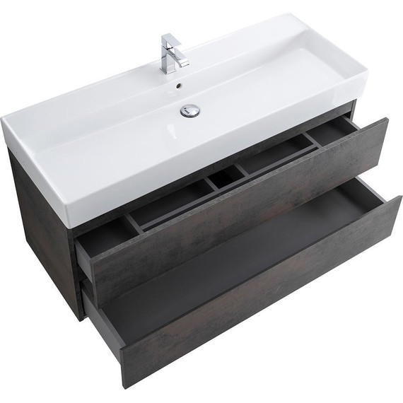 Тумба подвесная с раковиной Cezares MOLVENO 46-120-2C-SO-OSS 120 см (раковина CZR-MIL-120-LVB), Ossido фото 7