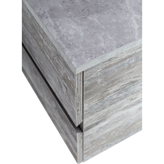 Тумба подвесная со столешницей Cezares MOLVENO 46-80-2C-SO-LG 80 см, Legno Grigio/Marmo Grigio Lucido фото 8