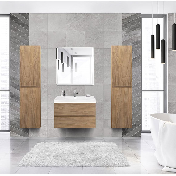 Тумба подвесная с раковиной Cezares MOLVENO 46-80-2C-SO-NC 80 см (раковина CZR-MIL-80-LVB), Noce Chiaro - 2 Тумба подвесная с раковиной Cezares MOLVENO 46-80-2C-SO-NC 80 см (раковина CZR-MIL-80-LVB), Noce Chiaro фото 2