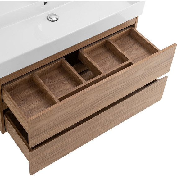 Тумба подвесная с раковиной Cezares MOLVENO 46-80-2C-SO-NC 80 см (раковина CZR-MIL-80-LVB), Noce Chiaro - 7 Тумба подвесная с раковиной Cezares MOLVENO 46-80-2C-SO-NC 80 см (раковина CZR-MIL-80-LVB), Noce Chiaro фото 7