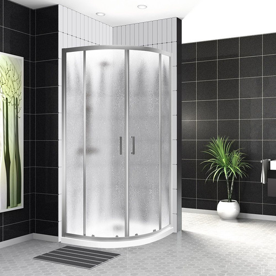 Душевое ограждение BelBagno 90х90 см UNO-195-R-2-90-CH-CR, хром/шиншилла фото 