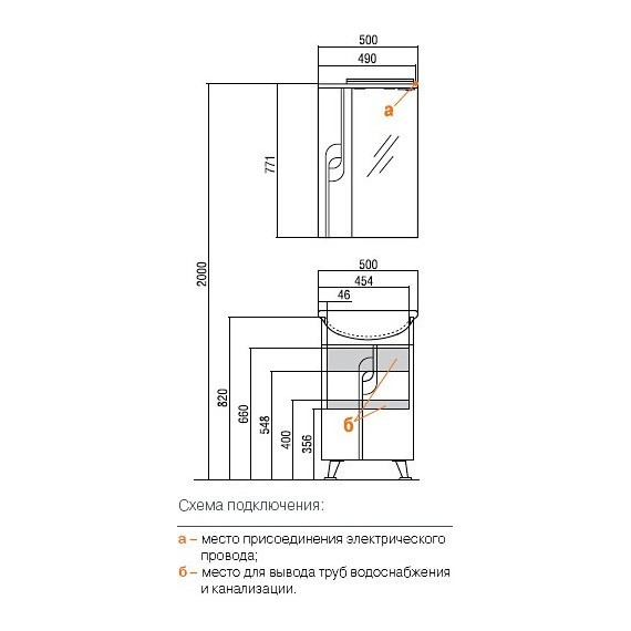 Тумба напольная с раковиной Акватон Панда 50 см 1A0537K0PD010, белый - 4 Тумба напольная с раковиной Акватон Панда 50 см 1A0537K0PD010, белый фото 4