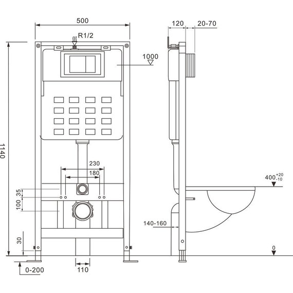 Инсталляция для унитаза Abber AC0105 - 4 Инсталляция для унитаза Abber AC0105 фото 4