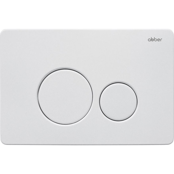 Кнопка смыва Abber AC0121MW, белый матовый фото 