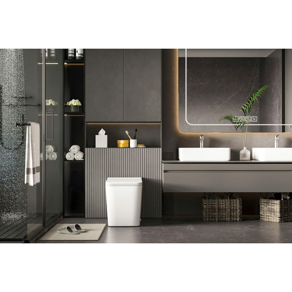 Унитаз приставной безободковый импульсный Abber Rechteck AC1212P с крышкой микролифт (выпуск вертикальный) - 9 Унитаз приставной безободковый импульсный Abber Rechteck AC1212P с крышкой микролифт (выпуск вертикальный) фото 9