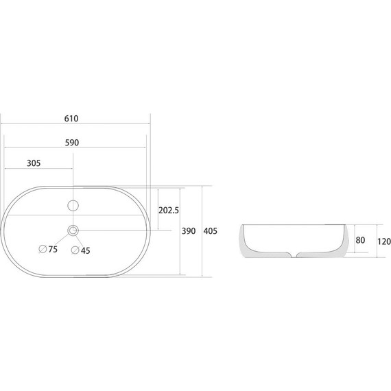 Раковина-чаша Abber Bequem 61 см AC2113 фото 4