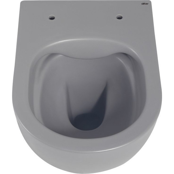 Унитаз подвесной безободковый Abber Bequem AC1101MG с крышкой микролифт, серый матовый, Цвет производителя: серый - 6 Унитаз подвесной безободковый Abber Bequem AC1101MG с крышкой микролифт, серый матовый, Цвет производителя: серый фото 6