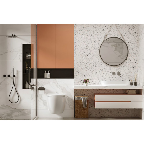 Унитаз подвесной безободковый импульсный Abber Bequem AC1105P с крышкой микролифт фото 5