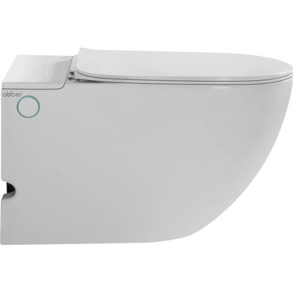 Унитаз подвесной безободковый импульсный Abber Bequem AC1105P с крышкой микролифт фото 7