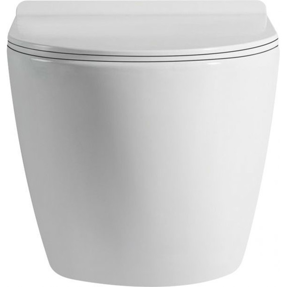 Унитаз подвесной безободковый импульсный Abber Bequem AC1105P с крышкой микролифт фото 8