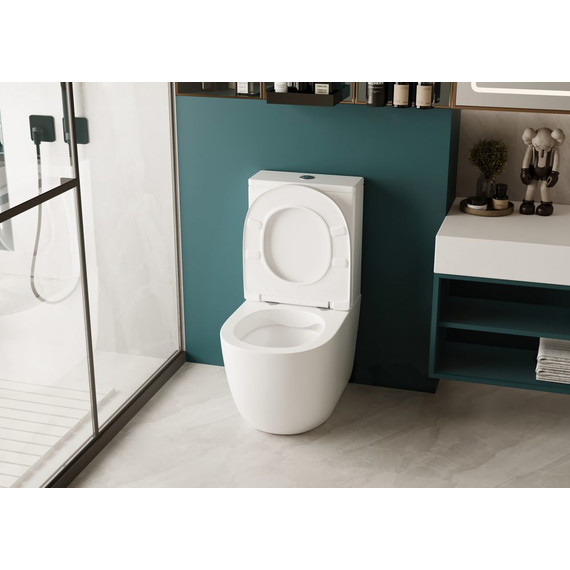 Унитаз-компакт безободковый Abber Bequem AC1110 с крышкой микролифт - 9 Унитаз-компакт безободковый Abber Bequem AC1110 с крышкой микролифт фото 9