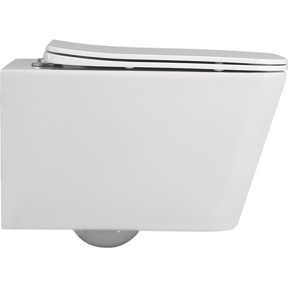 Унитаз подвесной безободковый Abber Rechteck AC1201 с крышкой микролифт - 2 Унитаз подвесной безободковый Abber Rechteck AC1201 с крышкой микролифт фото 2