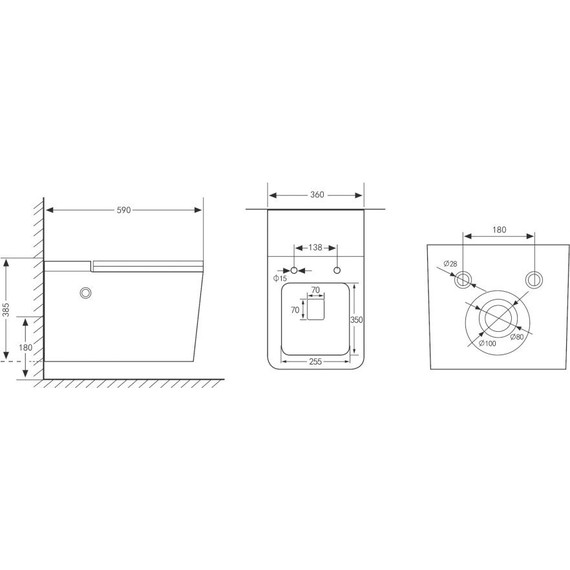 Унитаз подвесной безободковый импульсный Abber Rechteck AC1202P с крышкой микролифт - 12 Унитаз подвесной безободковый импульсный Abber Rechteck AC1202P с крышкой микролифт фото 12
