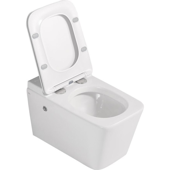 Унитаз подвесной безободковый импульсный Abber Rechteck AC1202P с крышкой микролифт - 6 Унитаз подвесной безободковый импульсный Abber Rechteck AC1202P с крышкой микролифт фото 6