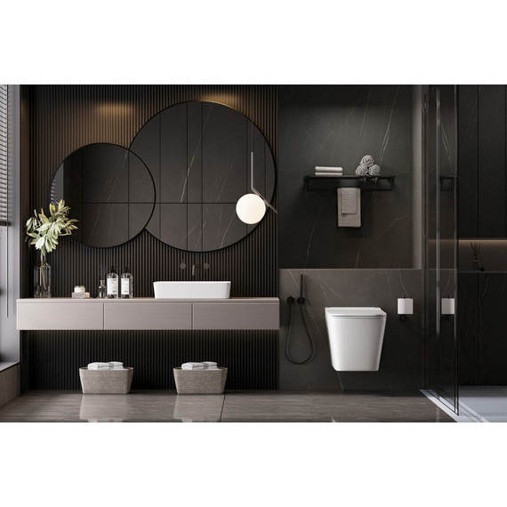 Унитаз подвесной безободковый импульсный Abber Rechteck AC1202P с крышкой микролифт - 10 Унитаз подвесной безободковый импульсный Abber Rechteck AC1202P с крышкой микролифт фото 10