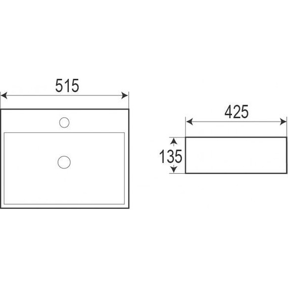 Раковина-чаша Azario 51 см AZ-2173-S SP фото 3