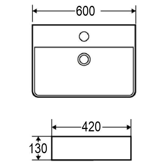 Раковина-чаша Azario 60 см AZ-2173 SP фото 4