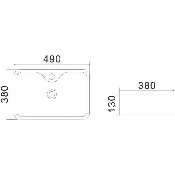 Раковина-чаша Azario 49 см AZ-4569A - 3 Раковина-чаша Azario 49 см AZ-4569A фото 3