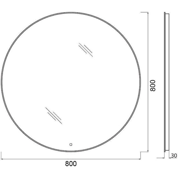 Зеркало Azario Alone Cerchio 80 см CS00079362 - 3 Зеркало Azario Alone Cerchio 80 см CS00079362 фото 3