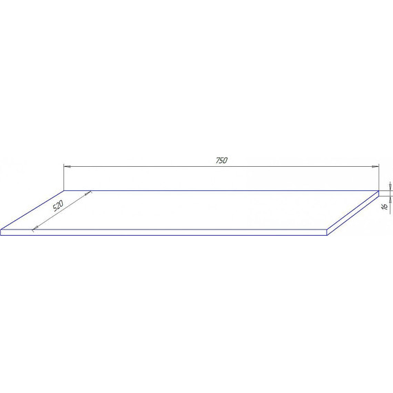 Столешница Azario Gris 75 см CS00080431, серый фото 2