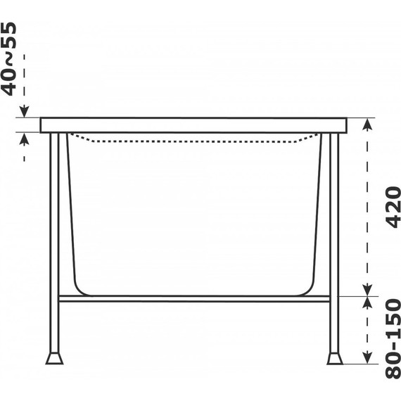 Каркас для ванны Azario Бали 180x80 см БТК0004 - 2 Каркас для ванны Azario Бали 180x80 см БТК0004 фото 2