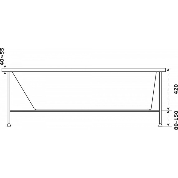 Каркас для ванны Azario Бали 180x80 см БТК0004 - 3 Каркас для ванны Azario Бали 180x80 см БТК0004 фото 3