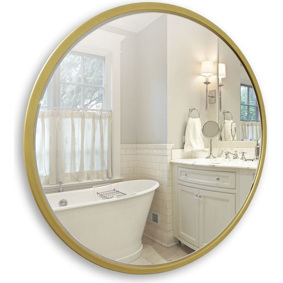 Зеркало Azario Манхэттен 77 см ФР-00002416, золото фото 