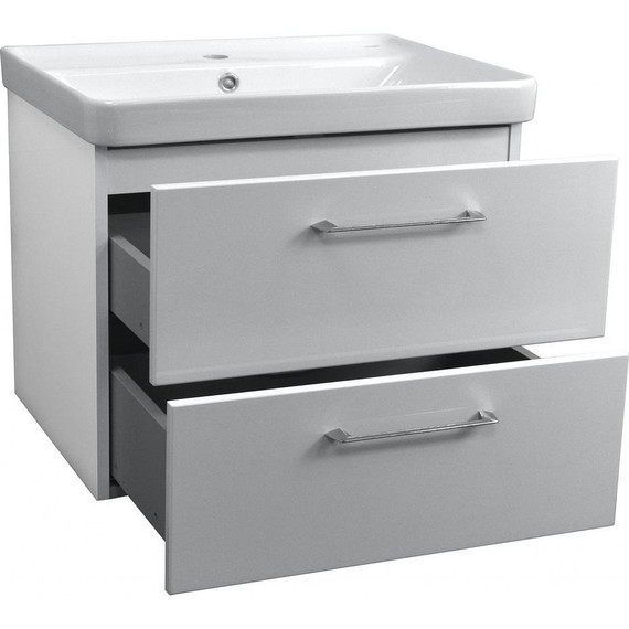 Тумба подвесная с раковиной Azario Ника 70 см CS00080144, белый матовый фото 2