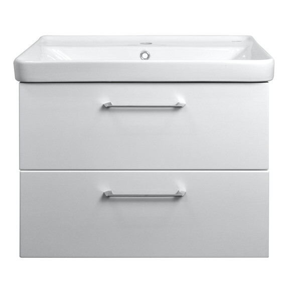 Тумба подвесная с раковиной Azario Ника 80 см CS00080145, белый матовый фото 