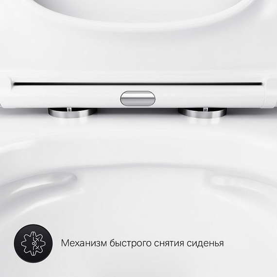 Унитаз подвесной безободковый Am.Pm Gem C901701SC с сиденьем микролифт фото 6