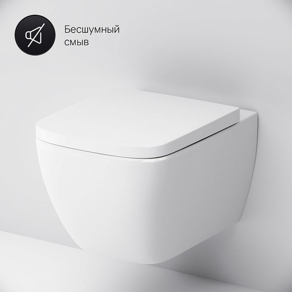 Унитаз подвесной безободковый Am.Pm Gem C901701SC с сиденьем микролифт фото 7