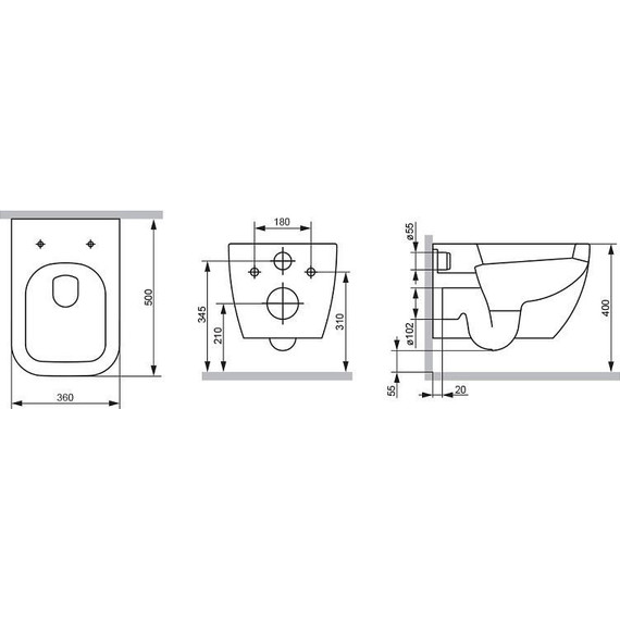 Унитаз подвесной безободковый Am.Pm Gem C901701SC с сиденьем микролифт фото 12