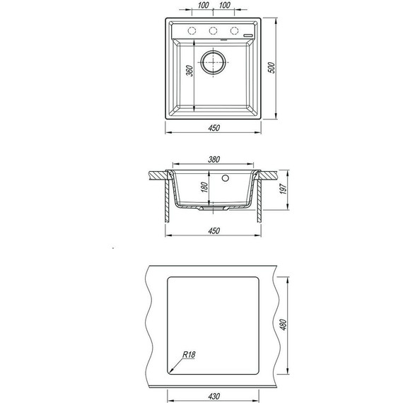 Кухонная мойка Lemark Hanka 450 9910010, жасмин, Цвет производителя: жасмин фото 3
