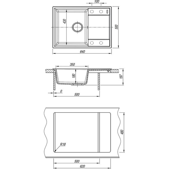 Кухонная мойка Lemark Imandra 640 9910022, жасмин, Цвет производителя: жасмин фото 3