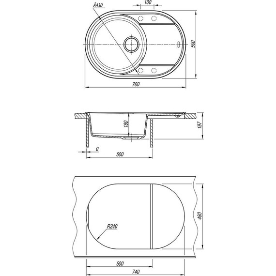 Кухонная мойка Lemark Lacha 760 9910058, жасмин, Цвет производителя: жасмин фото 4