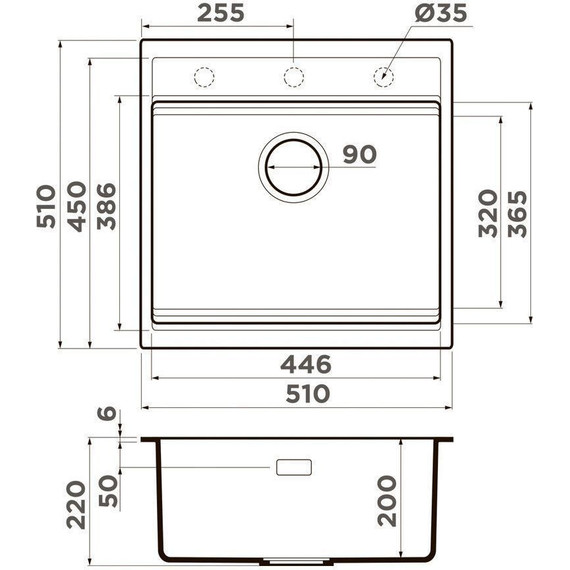 Кухонная мойка Omoikiri Kitagawa 51 WH 4993309, белый, Цвет производителя: белый - 2 Кухонная мойка Omoikiri Kitagawa 51 WH 4993309, белый, Цвет производителя: белый фото 2