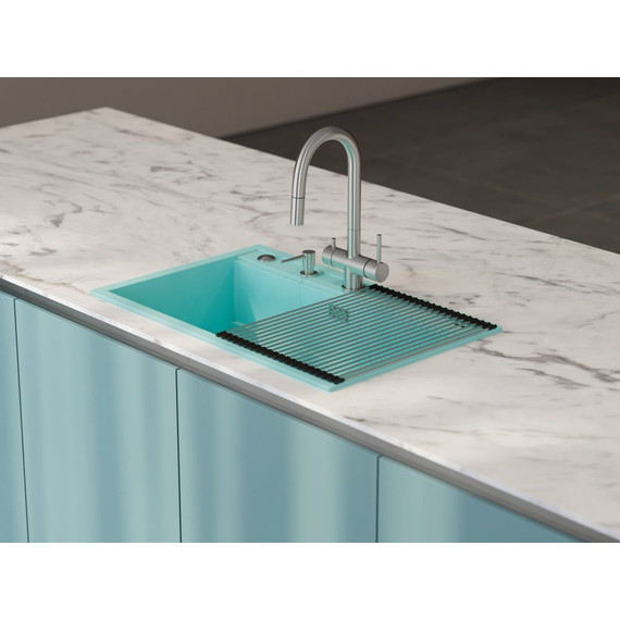 Кухонная мойка Omoikiri Kitagawa 79-LB WG 4993275, azur blue матовый, Цвет производителя: azur blue матовый - 3 Кухонная мойка Omoikiri Kitagawa 79-LB WG 4993275, azur blue матовый, Цвет производителя: azur blue матовый фото 3