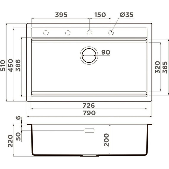 Кухонная мойка Omoikiri Kitagawa 79-LB WH 4993997, белый, Цвет производителя: белый - 2 Кухонная мойка Omoikiri Kitagawa 79-LB WH 4993997, белый, Цвет производителя: белый фото 2